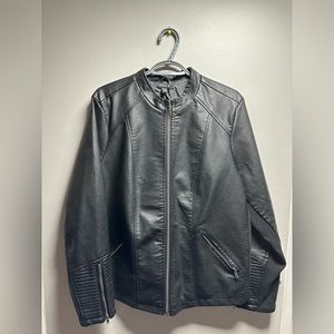 Faux Leather Moto Jacket